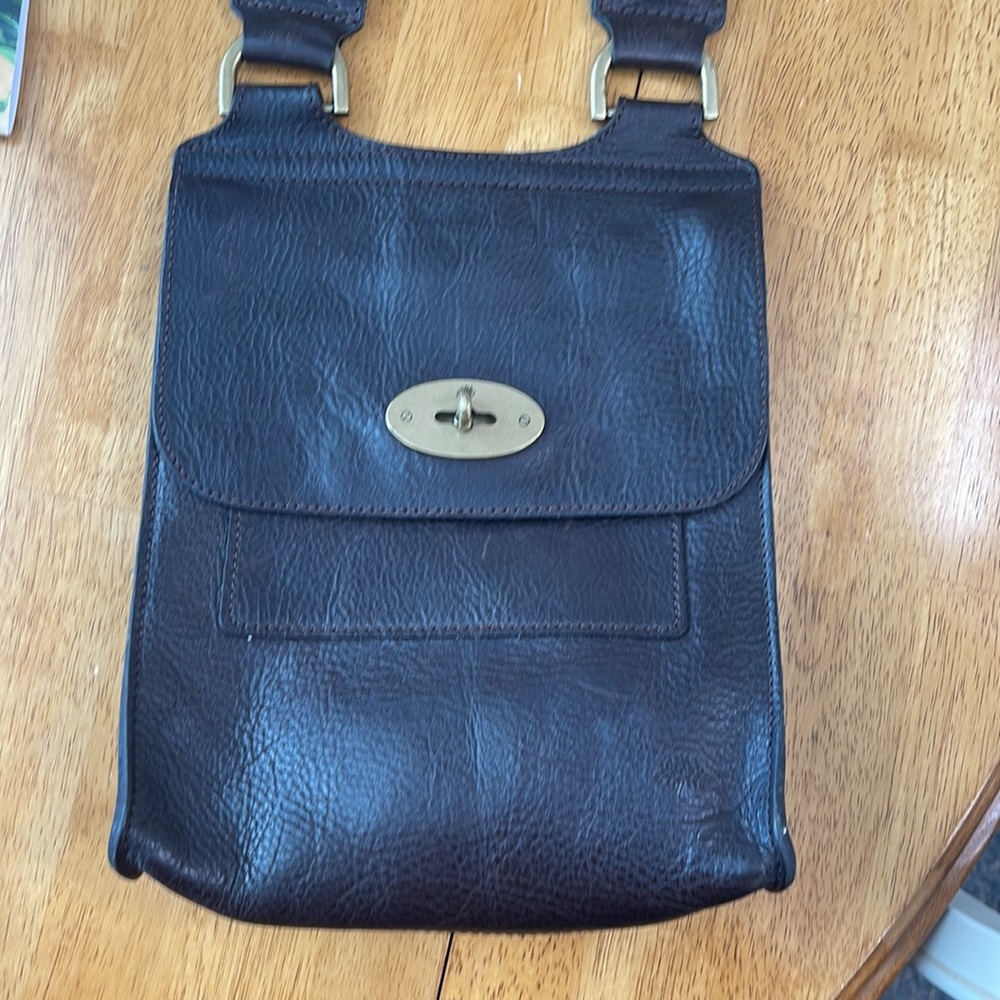 Mulberry Antony Brown Leather Messenger Crossbody